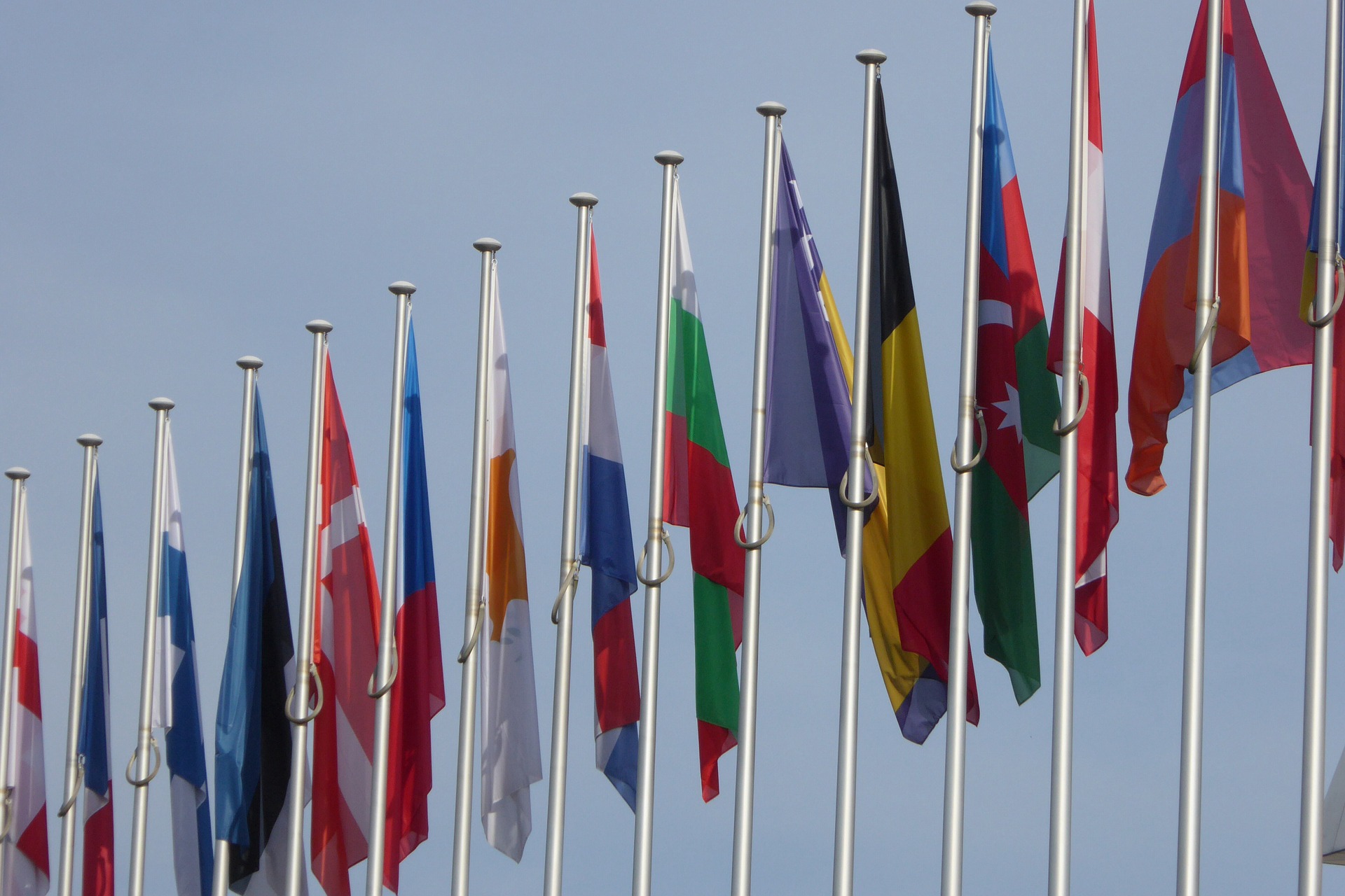 European Union flags
