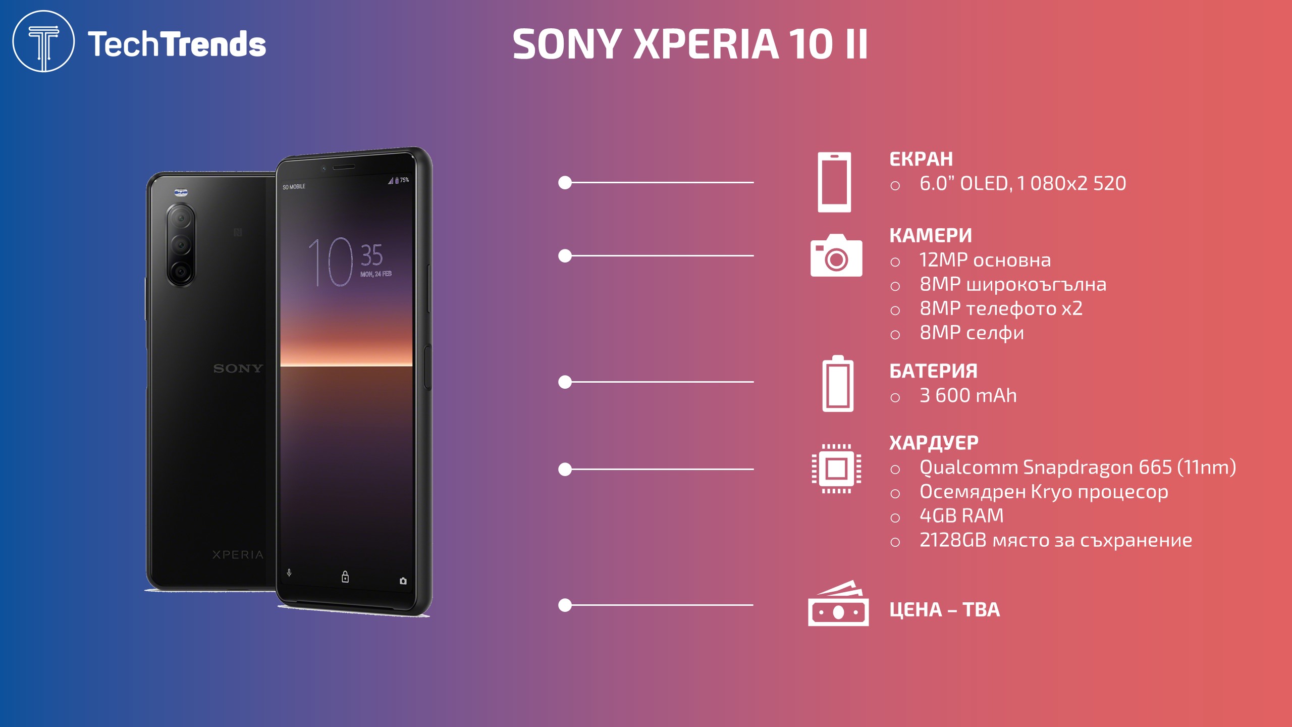 Sony Xperia 10 II Infographic