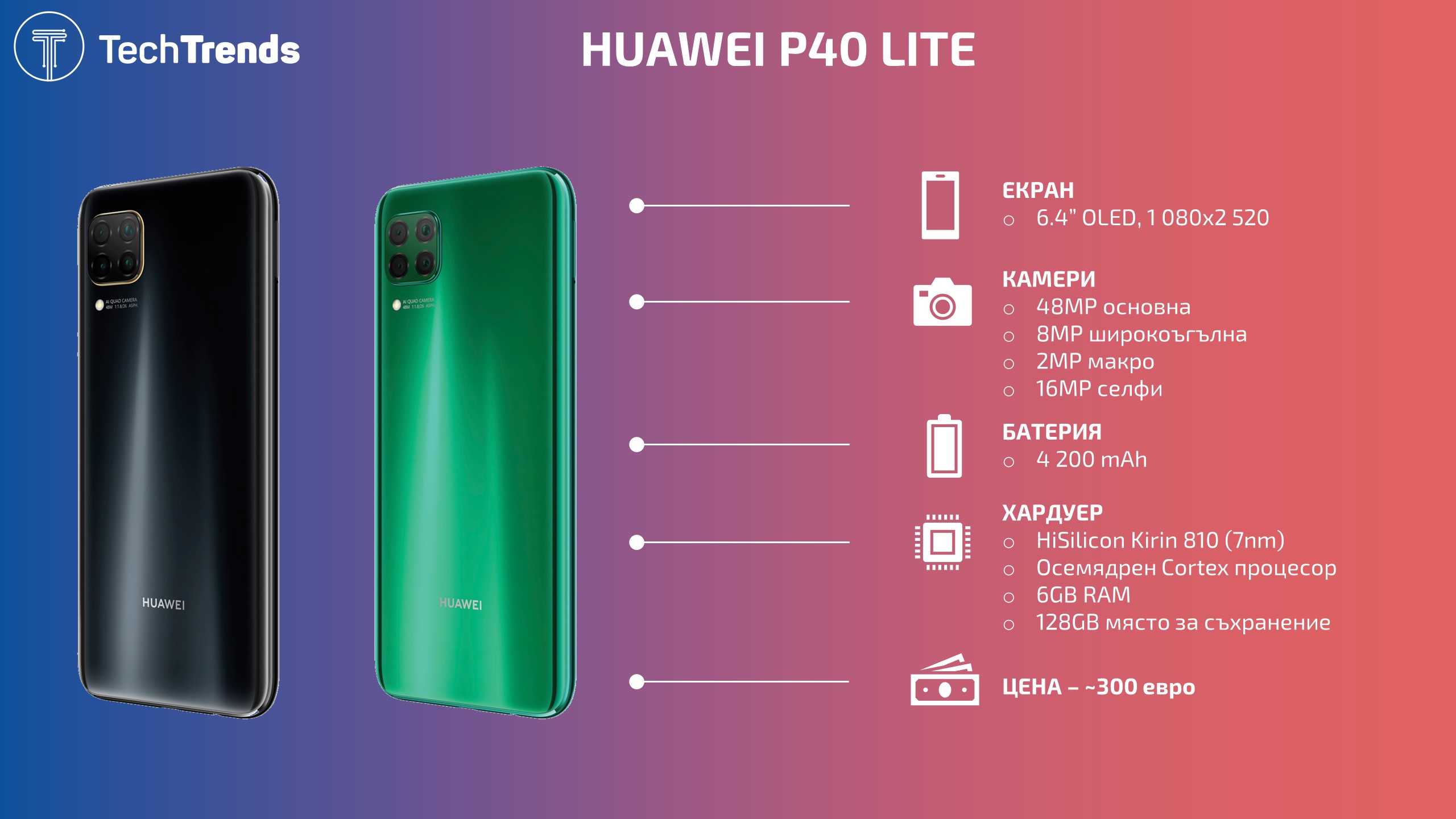Huawei P40 Lite Infographic